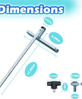 Dimensions of Beefy Rip Fence Kit For Circular Saws With Two Thumb Screws, Compatible With 6405-6, 6390-20, 6390-21, 6394-21, 6460 Saws
