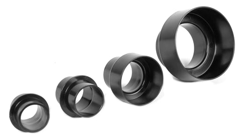 5 Step Modular Dust Hose Reducer And Adapter Set For Four Inch To One And A Quarter Inch Hoses With Fully Customizable Adapters And Tapered Fittings