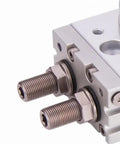 Built Tough Rotary Cylinder With Slick Pneumatic Actuator For Smooth Heavy Duty Workflows And Reliable High Torque Shaft Rotation, detailed connectors.