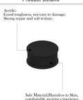 Silicone Ear Gauge Stretching Kit 13 Pairs Black Soft Tunnels Plugs Double Flared Gauges, close-up of black round gauge