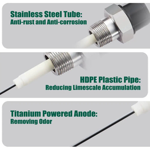 Powered Anode Rod For Water Heaters Kicks Rotten Egg Smell And Sulfur Odor In 40 To 120 Gallon Tanks Upgraded Design With 2 In 1 Wrench Socket For Easy Install Electrical Anode Rod Replacement That Extends Tank Life
