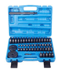52 In 1 Custom Bushing Driver Set For Transmission And Axle Bearings Replacement, open case showing discs and handle tool