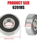 Mini Bike Wheel Bearing Front And Rear Kit Grehua Easy Bolt On Compatible With Coleman CT100U CC100X Motovox MBX10 MBX11 Baja Motorsports 97cc