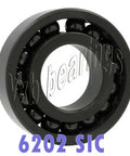6202 Full Complement Ceramic Bearing SIC Silicon Carbide 15x35x11 - VXB Ball Bearings