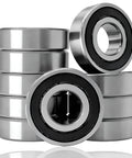 10 Pcs 6203-2RS Double Rubber Seal Deep Groove Ball Bearings 17x40x12mm Pre Lubricated for High RPM Stable Performance
