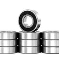 (10 Pack) 6203-2RS Double Sealed Deep Groove Ball Bearings, 17x40x12mm, Chrome Steel, stacked view