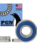 Pack Of 4 6204-2RS Lubricated Chrome Steel Sealed Ball Bearings 20x47x14mm With Rubber Seal shown with packaging