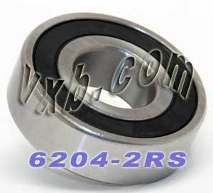 6204-2RS Ball Bearing Dual Sided Rubber Sealed Deep Groove 20x47x14 (4PCS) - VXB Ball Bearings
