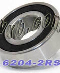 6204-2RS Ball Bearing Dual Sided Rubber Sealed Deep Groove 20x47x14 (4PCS) - VXB Ball Bearings