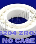 6204 Full Complement Ceramic Bearing 20x47x14 ZrO2 - VXB Ball Bearings