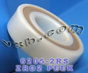 6205-2RS Full Ceramic Sealed Bearing 25x52x15 ZrO2/Si3N4 - VXB Ball Bearings