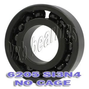 6205 Full Complement Ceramic Bearing 25x52x15 Si3N4 - VXB Ball Bearings