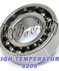 6205 High Temperature Bearing 900°F 25x52x15mm showing open design and full complement of balls
