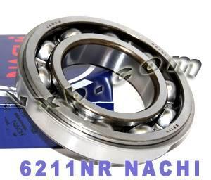 6211NR Nachi Bearing 55x100x21 Open C3 Snap Ring Japan Bearings - VXB Ball Bearings