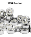 623ZZ Double Shield Deep Groove Miniature Ball Bearings 3 x 10 x 4 mm Carbon Steel High Speed Silent Precision Bearings Pack of 30