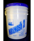 Sam warewash 2 5-gallon bucket with blue lid, low-temp economy warewash, front view