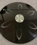 63" Black Chinese Restaurant Commercial Glass Lazy Susan Turntable with elegant design and polished aluminum base.
