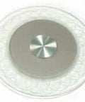 63" Tempered Glass Turntable - Aluminum Bearing with polished design for smooth 360° rotation.