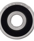 6301 2RS Pre-Lubricated Deep Groove Ball Bearing with double rubber seals, 12x37x12mm, top view showing size markings and seals.
