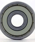 Front view of 6302-Z Ball Bearing Double Shielded ID 15mm OD 42mm Width 13mm, showcasing shields and deep groove design.