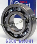 6308 Nachi Bearing Open C3 Japan 40x90x23mm close-up view of deep groove ball bearing