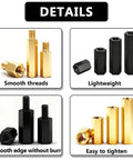 640PCS M3 Brass and Nylon Motherboard Standoffs Kit showing brass and nylon spacers with smooth threads, edges, and lightweight design.