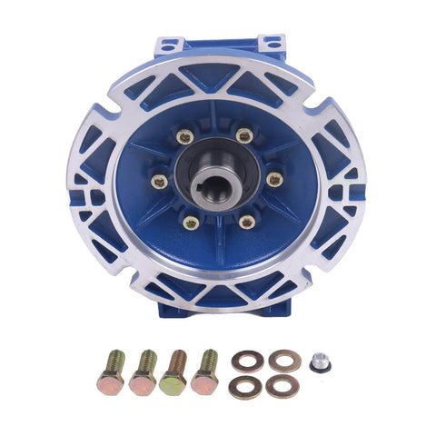 Front view of Worm Gear Reducer 646 lb Load Capacity 1-Pack 56C with bolts and washers displayed on white background.
