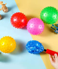 64 Pieces 6.3 Inch Knobby Balls for Kids Sensory Balls with Air Pump Small Inflatable Bouncy Soft Spiky Toddler Bounce Party Favors Summer Beach Pool Baby Massage Stress Play Set, 5 Colors