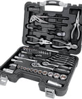 65 Piece General Household Tool Kit Set With Carry Case Durable Steel Tools Ergonomic Non Slip Handles Handy For Everyday DIY Projects And Basic Home Repairs