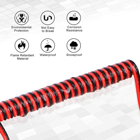 65.6ft 22 AWG LED Extension Cable With 12 Piece 3 Way T Tap Wire Connectors showing durability icons