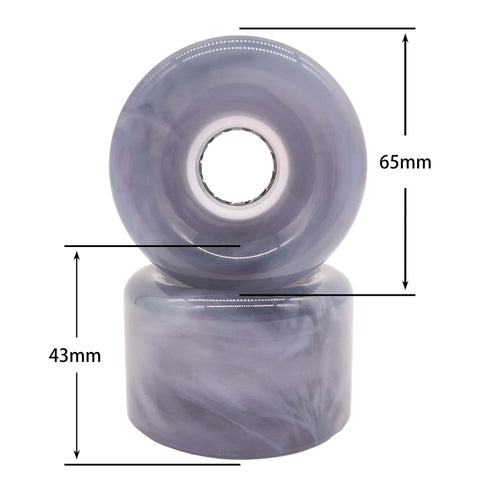65mm By 43mm 78A Skateboard Wheel Set With 608RS Bearings Spacers Flash Core Washers And One Piece Tool For Cruiser And Street Kit
