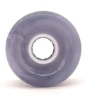 Front view of purple 65mm By 43mm 78A Skateboard Wheel from LONTOHCE. Wheel features a smooth surface and hub for bearings.