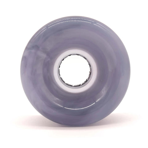 Front view of purple 65mm By 43mm 78A Skateboard Wheel from LONTOHCE. Wheel features a smooth surface and hub for bearings.