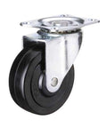 65mm Caster Wheel 44 pounds Swivel Grey rubber Top Plate - VXB Ball Bearings