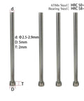 Straight Ejector Pin For Plastic Injection Molding 65Mn Round Tip M16 200mm Hardened Alloy Steel With Nitrided Surface