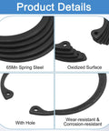 Close-up of 50 Pack Internal Retaining Ring Circlips Set for Grooved Shafts and Studs, 0.28 Inch OD, 0.25 Inch Bore, 65Mn Spring Steel.