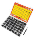 65Mn Carbon Steel Retaining Ring Kit 1880 Piece All In One E Clips Hole Rings And Shaft Rings in clear box with tool