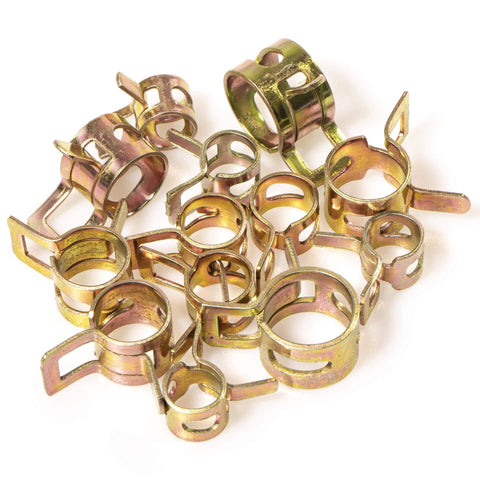 Durable 65Mn spring steel silicone vacuum hose clamps kit with 160 pieces in 6-10 mm sizes, shown in a cluster.