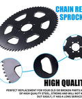 65 Teeth 35 Chain Rear Sprocket For Coleman Mini Bikes And Go Karts to Beef Up Performance, steel sprocket close-up