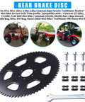 65 Teeth 35 Chain Rear Sprocket For Coleman Mini Bikes And Go Karts with installation tools and components shown.