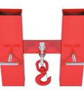 6600 Lbs Capacity Forklift Lift Hook For Pallet Forks Universal Fit Built Tough With Swivel Hook Red Powder Coated Finish