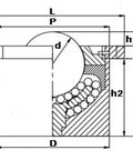 661 lbs Downward Side Facing Transfer Unit Caster - VXB Ball Bearings