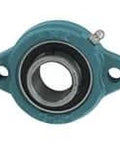 Front view of 1-3/16 in Narrow 2-Bolt Flange Mount with Set Screw Lock, Single Shaft Support for Sealed Ball Bearing, 1.1875 in Bore.