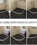 67 Inch Collapsible Shower Threshold Water Dam flexibly shaped in wheelchair accessible ADA showers