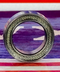 Close-up of 6700-2TS Ball Bearing single row Sealed - PTFE Seals showcasing the PTFE seal and nylon retainer.