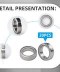 Detailed view of 6700ZZ Deep Groove Ball Bearings 10x15x4mm Pro Grade Miniature Bearings With Double Metal Shielding Pack Of 20