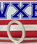 6706 Full Ceramic Bearing 30x37x4mm in front view against a red and white background.