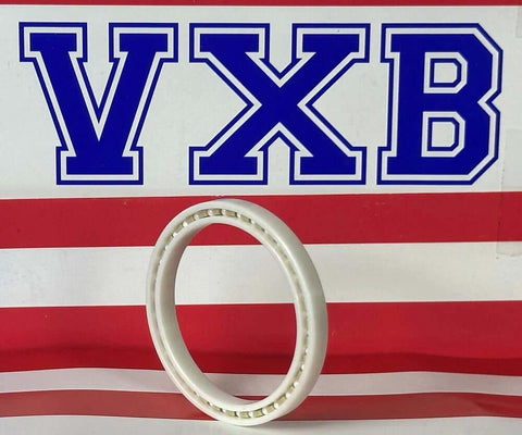 6706 Full Ceramic Bearing 30x37x4mm in front view against a red and white background.