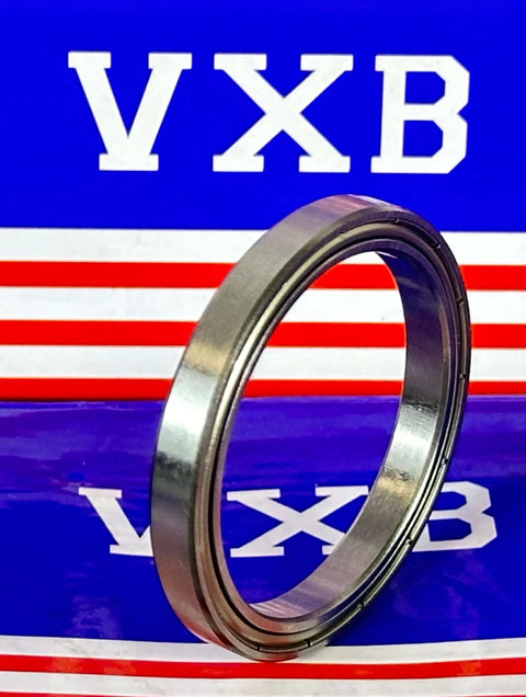 6708ZZ Bearing 40x50x6mm - Slim Thin side view showcasing chrome steel construction and metal shields.