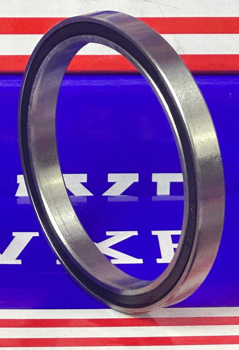 6709-2RS Thin Section Sealed Ball Bearing 45x55x6mm side view showcasing the smooth chrome steel surface.